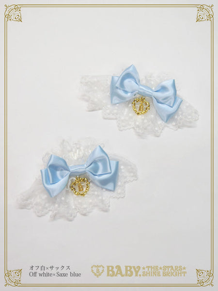 B50CF024 Satin Ribbon Tulle Lace Cuffs