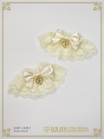 B50CF025 Satin Ribbon Cotton Lace Cuffs
