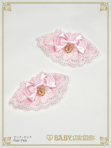 B50CF025 Satin Ribbon Cotton Lace Cuffs
