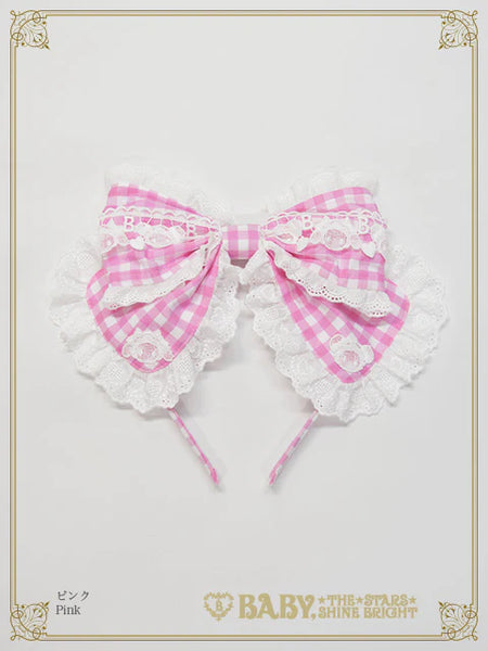 B50HA710 Kumya-chan's Fun Fun Gingham Parade Headbow