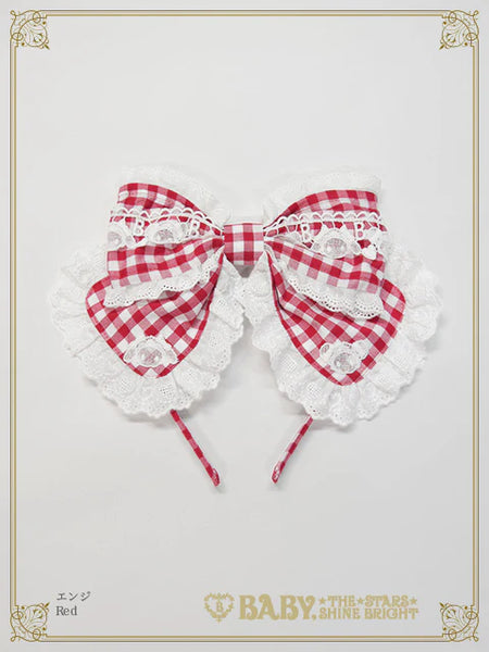 B50HA710 Kumya-chan's Fun Fun Gingham Parade Headbow