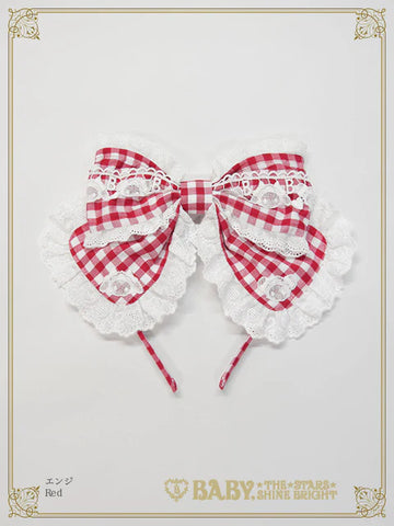 B50HA710 Kumya-chan's Fun Fun Gingham Parade Headbow