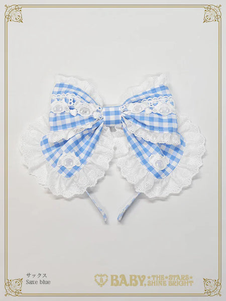 B50HA710 Kumya-chan's Fun Fun Gingham Parade Headbow
