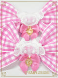 B50HA711 Kumya-chan's Fun Fun Gingham Parade Ribbon Clip
