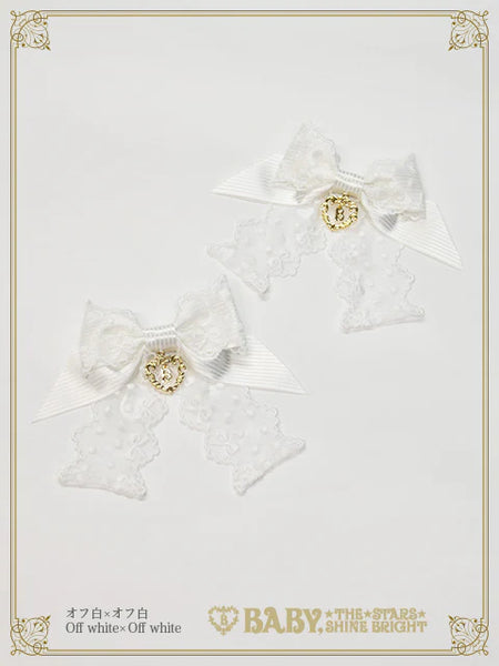 B50HA942 Ruban♡Crème à la Vanille Ribbon Clip