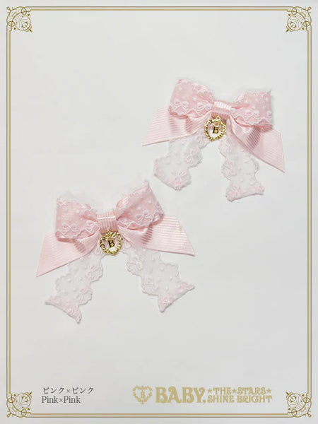 B50HA942 Ruban♡Crème à la Vanille Ribbon Clip