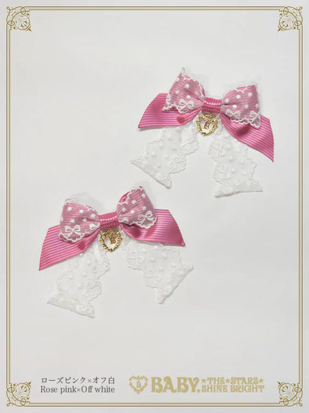 B50HA942 Ruban♡Crème à la Vanille Ribbon Clip