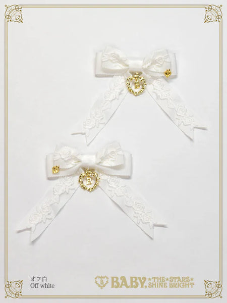B50HA954 Crème Chantilly Princess Ribbon Clips