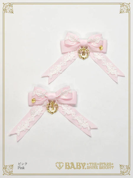 B50HA954 Crème Chantilly Princess Ribbon Clips