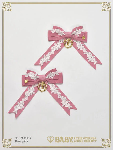 B50HA954 Crème Chantilly Princess Ribbon Clips