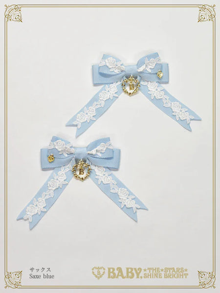 B50HA954 Crème Chantilly Princess Ribbon Clips
