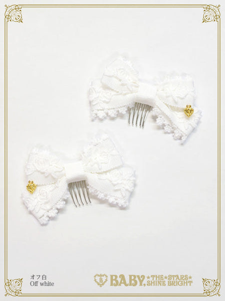 B50HA955 Crème Chantilly Princess Ribbon Comb