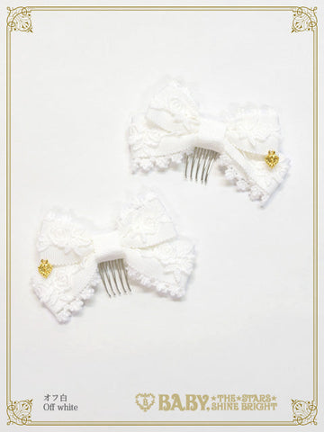 B50HA955 Crème Chantilly Princess Ribbon Comb