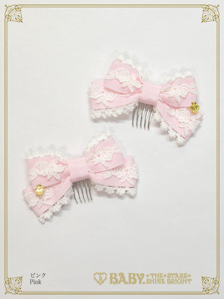B50HA955 Crème Chantilly Princess Ribbon Comb