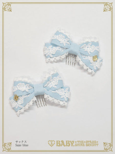 B50HA955 Crème Chantilly Princess Ribbon Comb