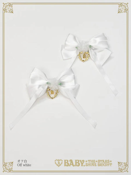 B50HA968 Sugar Little Rose Ribbon Clips