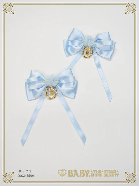 B50HA968 Sugar Little Rose Ribbon Clips