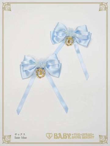 B50HA968 Sugar Little Rose Ribbon Clips