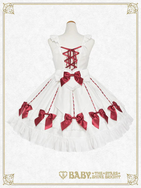 B50JS211 Ribbon Ribbon♡Wrapping Heart Jumperskirt