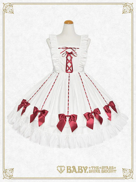 B50JS211 Ribbon Ribbon♡Wrapping Heart Jumperskirt