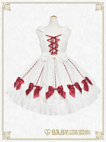 B50JS211 Ribbon Ribbon♡Wrapping Heart Jumperskirt