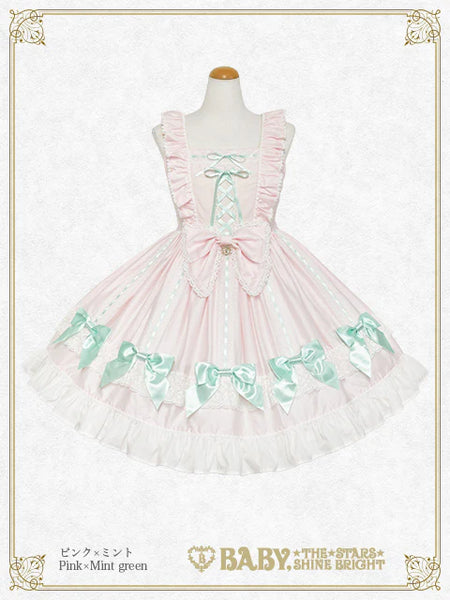B50JS211 Ribbon Ribbon♡Wrapping Heart Jumperskirt