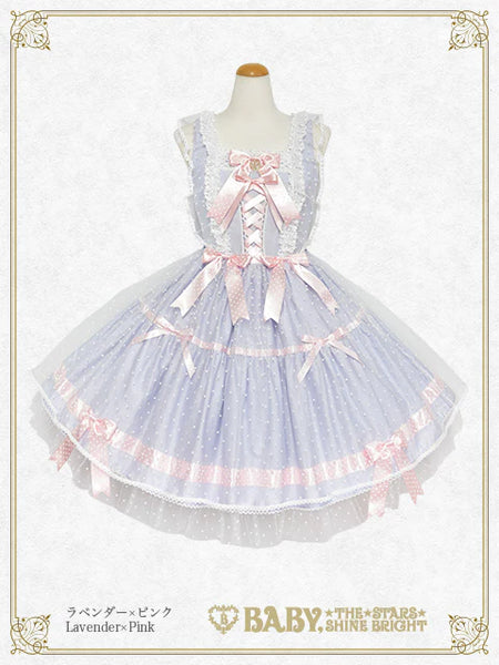 B50JS225 Little Kitten Lucy♡Dot Tulle Jumperskirt