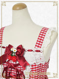 B50JS228 Swinging Strawberry's Happy Berry Present Gingham Jumperskirt