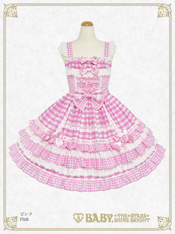 B50JS235 Kumya-chan's Fun Fun Gingham Parade Jumperskirt