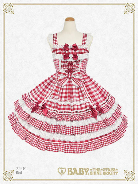 B50JS235 Kumya-chan's Fun Fun Gingham Parade Jumperskirt