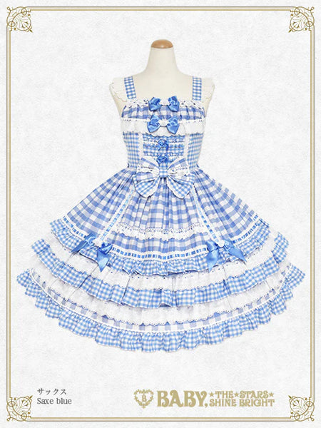 B50JS235 Kumya-chan's Fun Fun Gingham Parade Jumperskirt