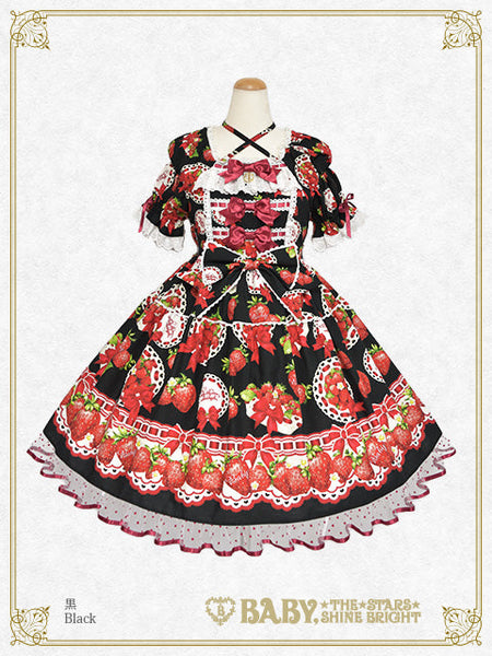 B50OP322 Love’s Strawberry Afternoon Tea One-Piece Dress