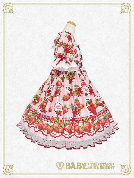B50OP322 Love’s Strawberry Afternoon Tea One-Piece Dress