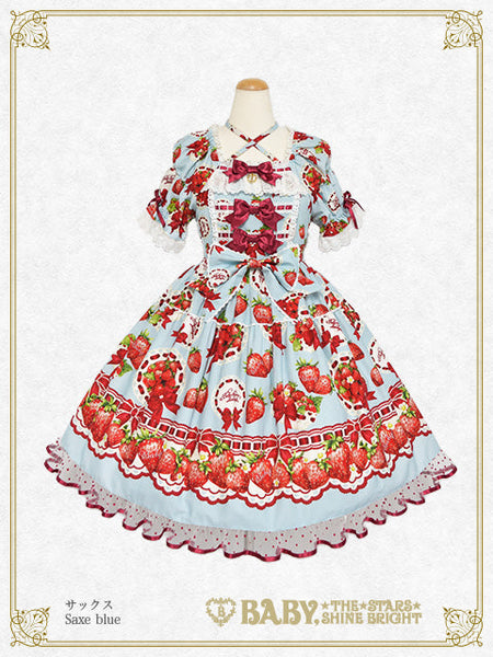 B50OP322 Love’s Strawberry Afternoon Tea One-Piece Dress