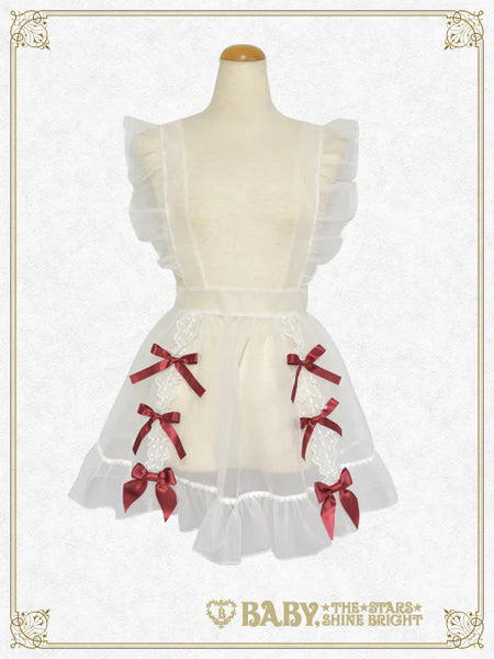 B50OT042 Organdy Ribbon Heart Apron