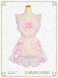B50OT042 Organdy Ribbon Heart Apron