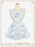 B50OT042 Organdy Ribbon Heart Apron