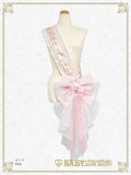 B50OT065 Kumya's Princess Ribbonette Écharpe with a Big Ribbon Barrette