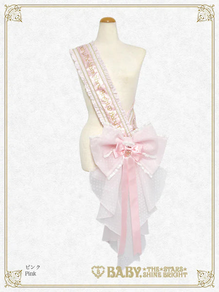 B50OT065 Kumya's Princess Ribbonette Écharpe with a Big Ribbon Barrette