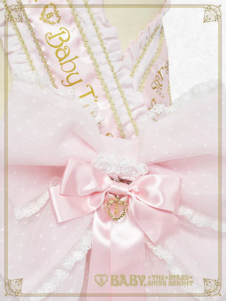B50OT065 Kumya's Princess Ribbonette Écharpe with a Big Ribbon Barrette