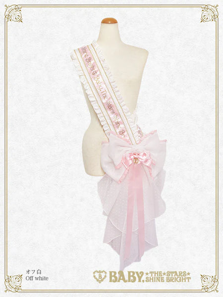 B50OT065 Kumya's Princess Ribbonette Écharpe with a Big Ribbon Barrette