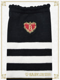 B50SC811 Princess Drop Embroidery Border Over Knee Socks