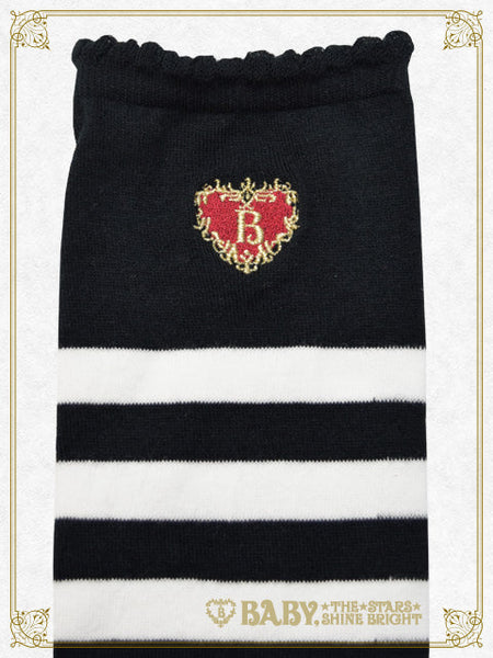 B50SC811 Princess Drop Embroidery Border Over Knee Socks