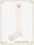 B50SC811 Princess Drop Embroidery Border Over Knee Socks