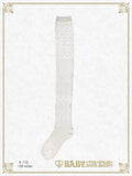 B50SC813 BABY Diamond Pattern See-through Over-the-Knee Socks