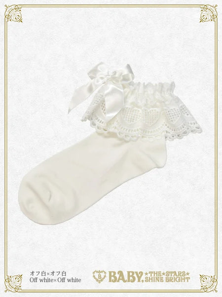 B50SC817 Heart Lace Ankle Socks