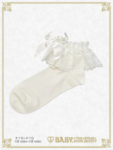 B50SC817 Heart Lace Ankle Socks