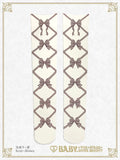B50SC821 Ribbon Printed Over Knee Socks