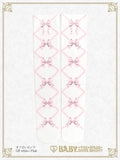 B50SC821 Ribbon Printed Over Knee Socks