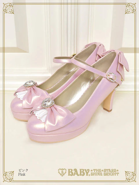 B50SH805 Cinderella Crystal Heart Pumps